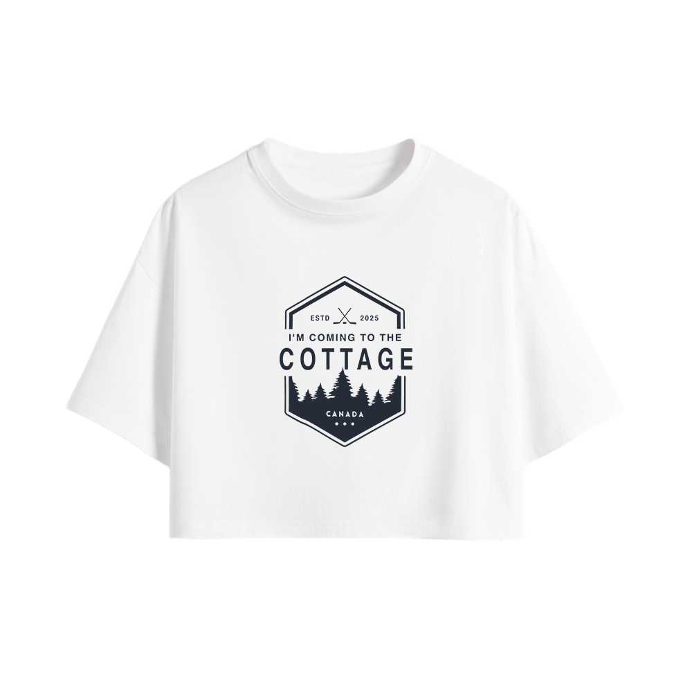 Pagewings Coming To The Cottage Women Crop Tops