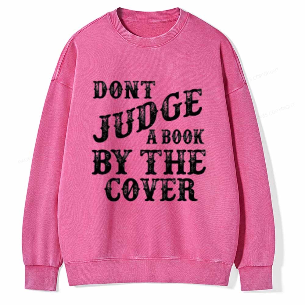 Pagewings Dont Judge a book by the Cover on Unisex Baseball T-Shirt Unisex Washed Sweatshirt