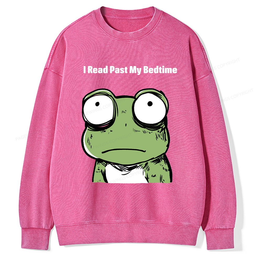 Pagewings I Read Past My Bedtime Washed Sweatshirt