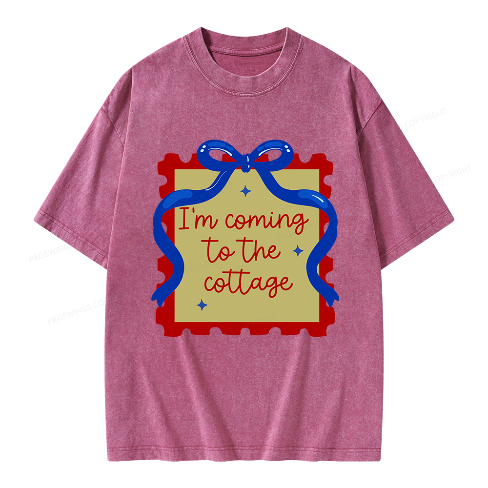 Pagewings I'm Coming To The Cottage Unisex Washed T-shirt