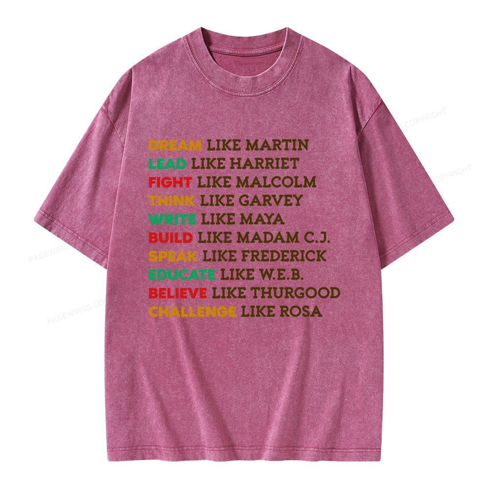 Pagewings Black History Unisex Washed T-shirt