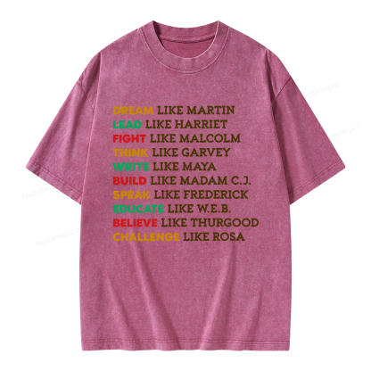 Pagewings Black History Unisex Washed T-shirt