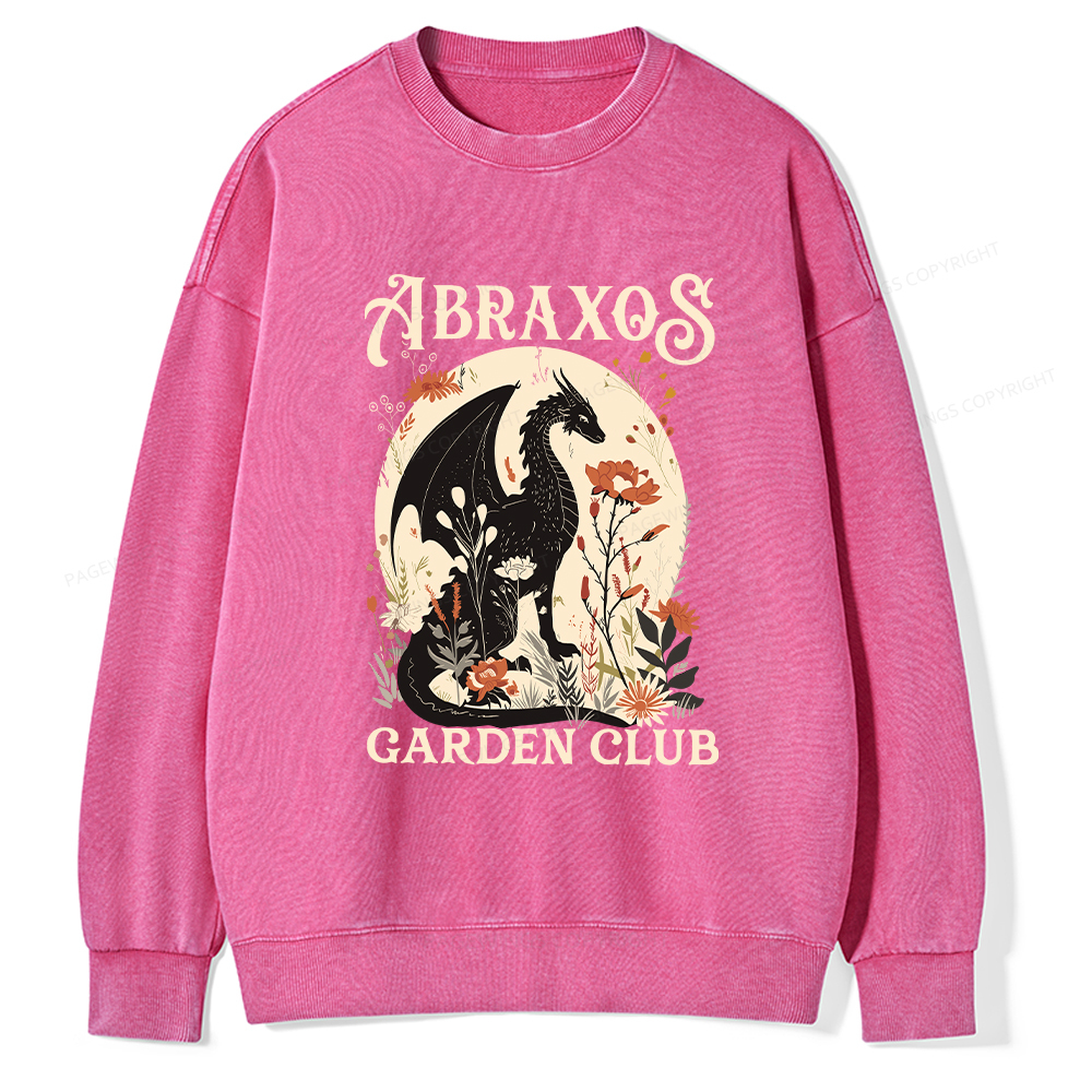 Pagewings Abraxos Flower Garden Club Washed Sweatshirt