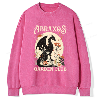 Pagewings Abraxos Flower Garden Club Washed Sweatshirt