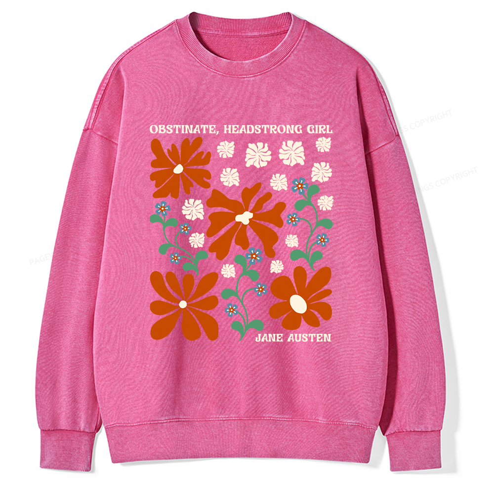 Pagewings Obstinate Headstrong Girl Washed Sweatshirt