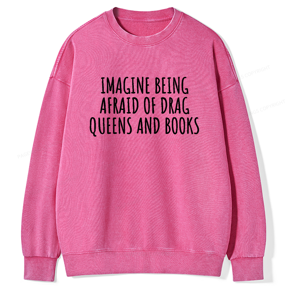 Pagewings Funny Liberal Shirt Unisex Washed Sweatshirt