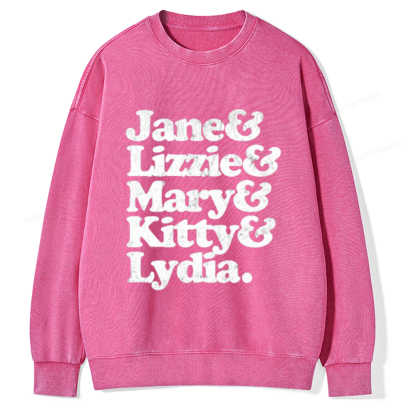 Pagewings Pride and Prejudice Unisex Washed Sweatshirt