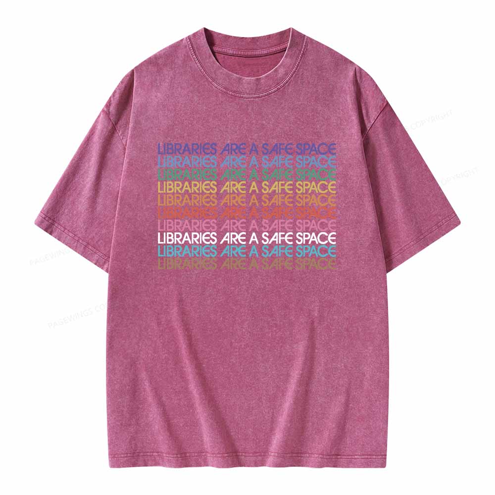 Pagewings Libraries Are For Everyone Unisex Washed T-shirt