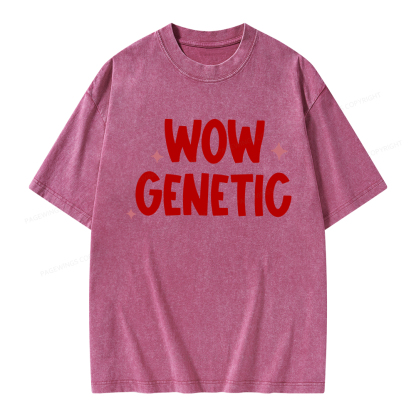 Pagewings Wow Genetic Unisex Washed T-shirt