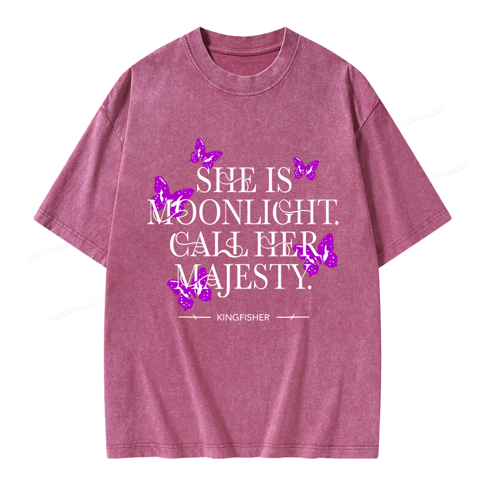 Pagewings She Is Moonlight Unisex Washed T-shirt