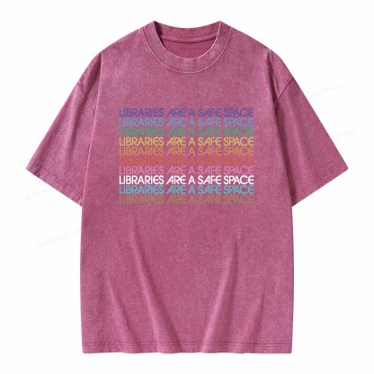 Pagewings Libraries Are For Everyone Unisex Washed T-shirt