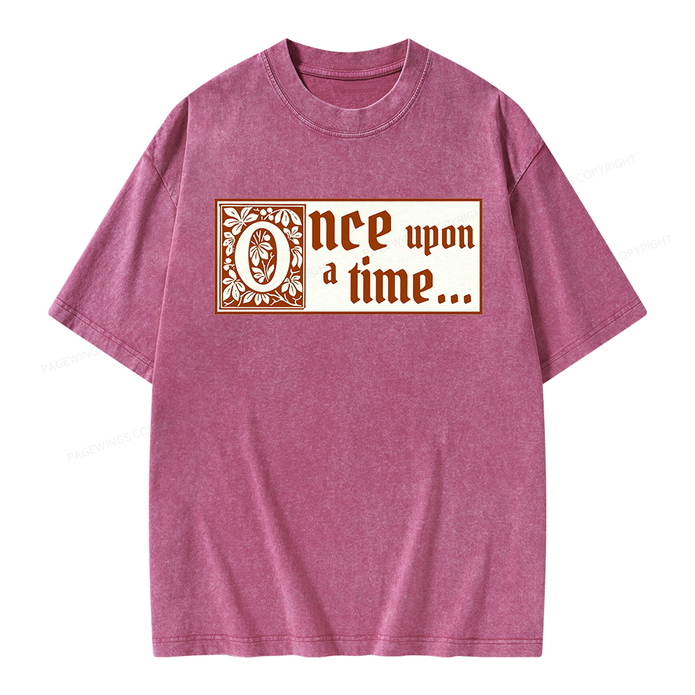 Pagewings Once Upon A Time Unisex Washed T-shirt