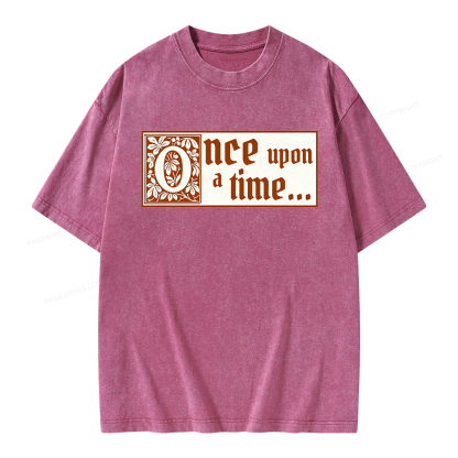 Pagewings Once Upon A Time Unisex Washed T-shirt