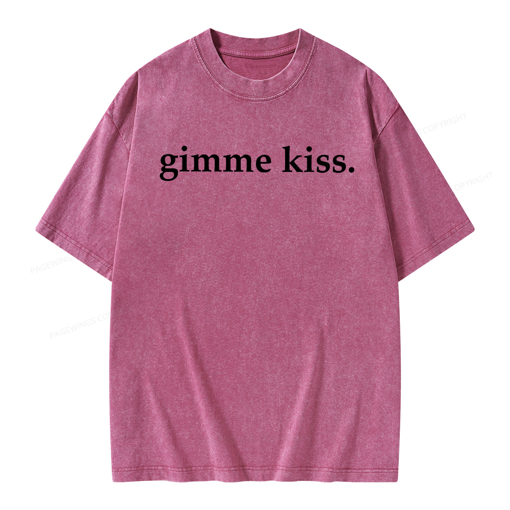 Pagewings Gimme Kiss Unisex Washed T-shirt