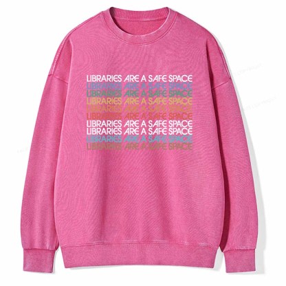 Pagewings Libraries Are For Everyone Unisex Washed Sweatshirt