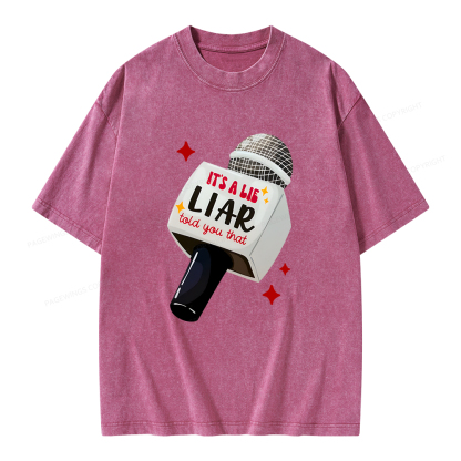 Pagewings It's A Lie Liar Told You That Unisex Washed T-shirt
