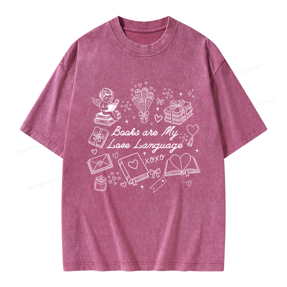 Pagewings Romance Bookish Unisex Washed T-shirt