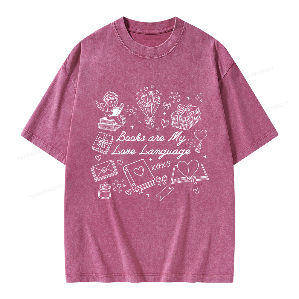 Pagewings Romance Bookish Unisex Washed T-shirt