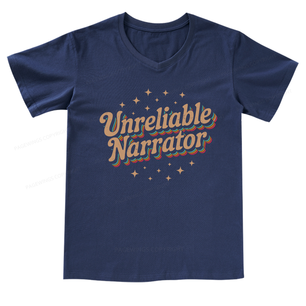 Pagewings Unreliable Narrator V-neck T-shirt
