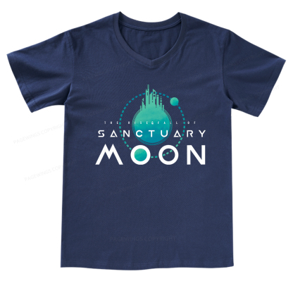 Pagewings Sanctuary Moon V-neck T-shirt