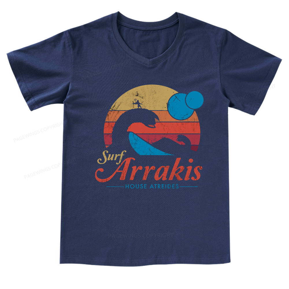 Pagewings Visit Arrakis V-neck T-shirt