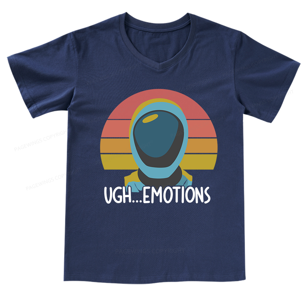 Pagewings Ugh...Emotions V-neck T-shirt