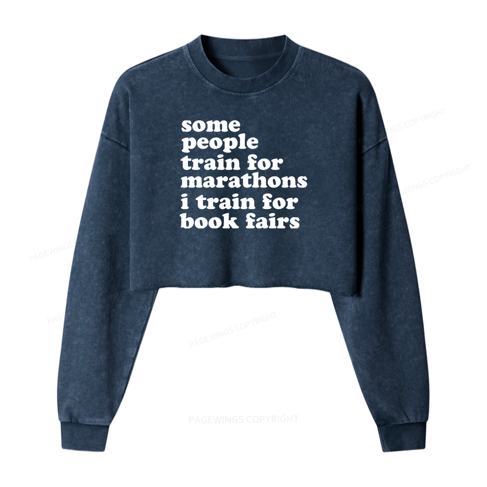 Pagewings School Librarian Washed Crop Sweatshirt