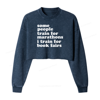 Pagewings School Librarian Washed Crop Sweatshirt