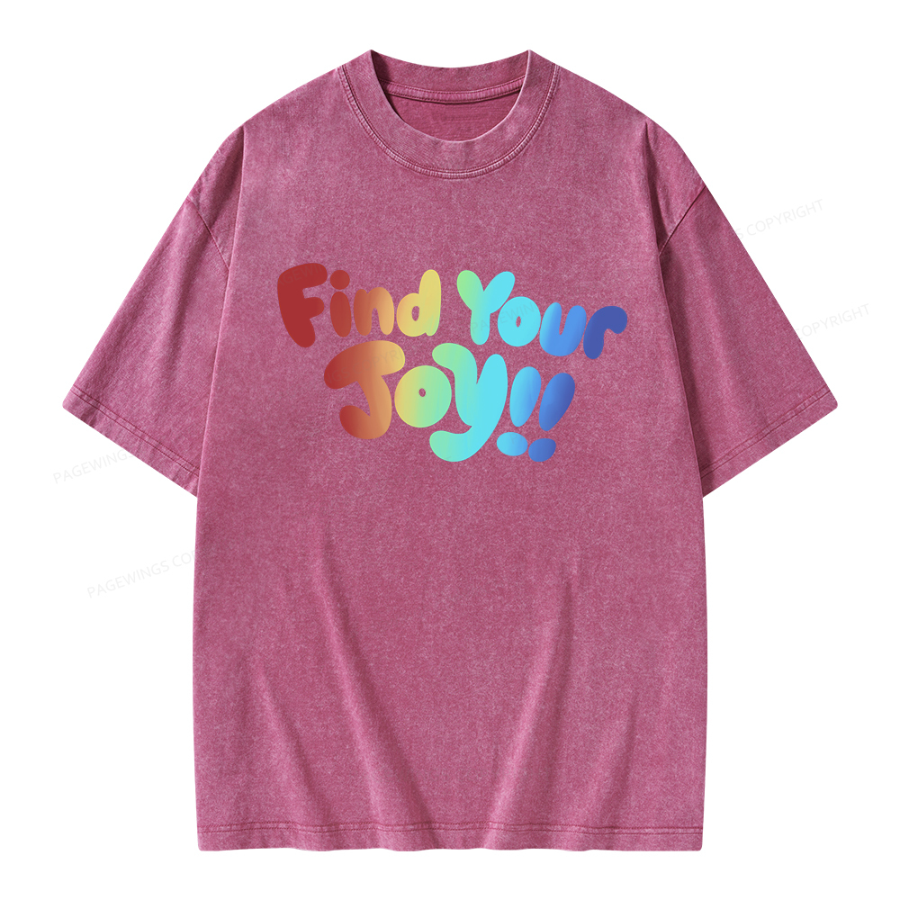 Pagewings Find Your Joy Unisex Washed T-shirt