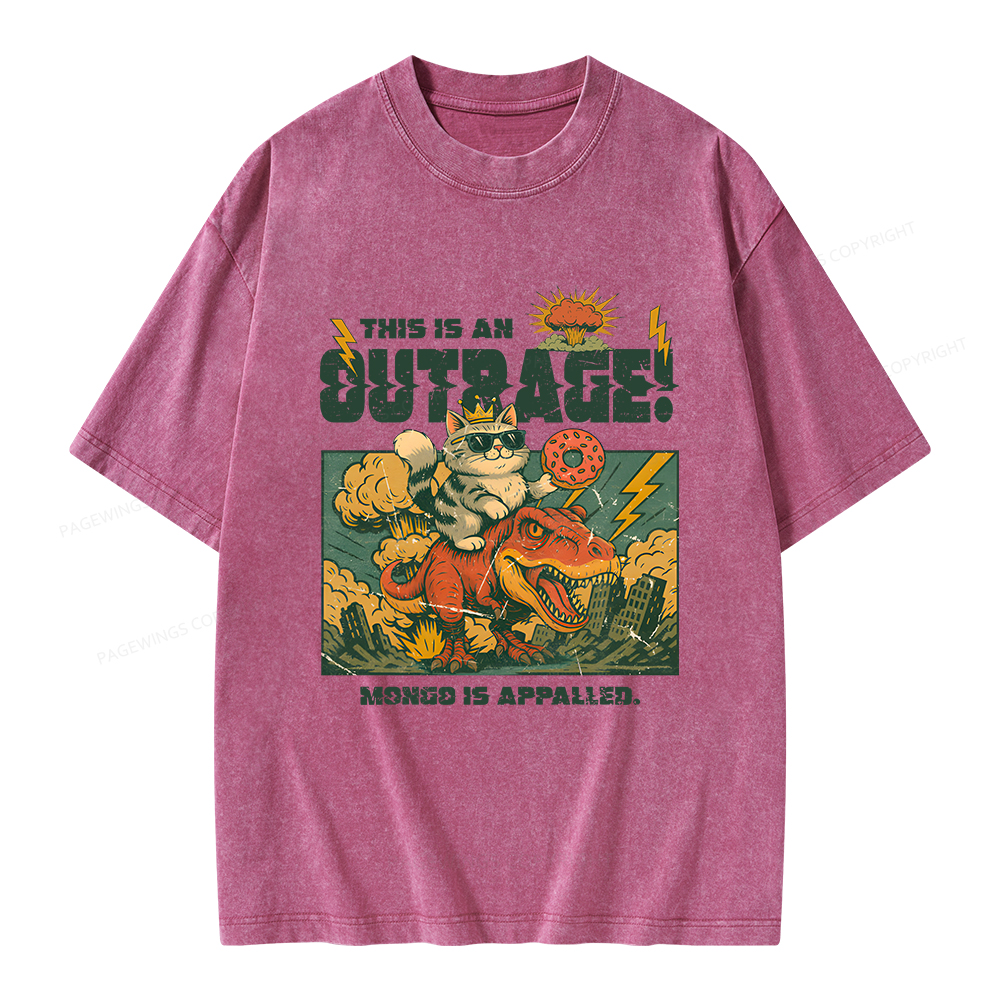 Pagewings This Is An Outrage Unisex Washed T-shirt