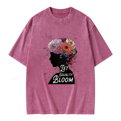 Pagewings Let Equality Bloom Unisex Washed T-shirt