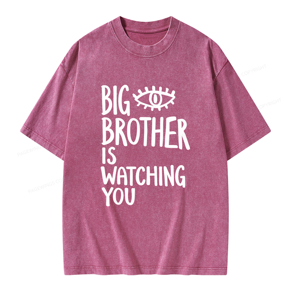 Pagewings Big Brother Is Watching You Unisex Washed T-shirt