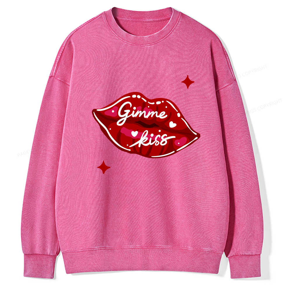 Pagewings Gimme Kiss Washed Sweatshirt