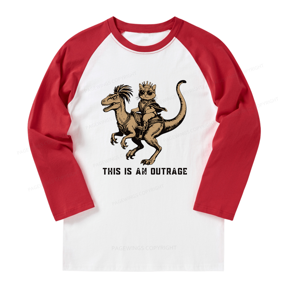 Pagewings Fantasy Book Reader Long Sleeve Raglan T-shirt