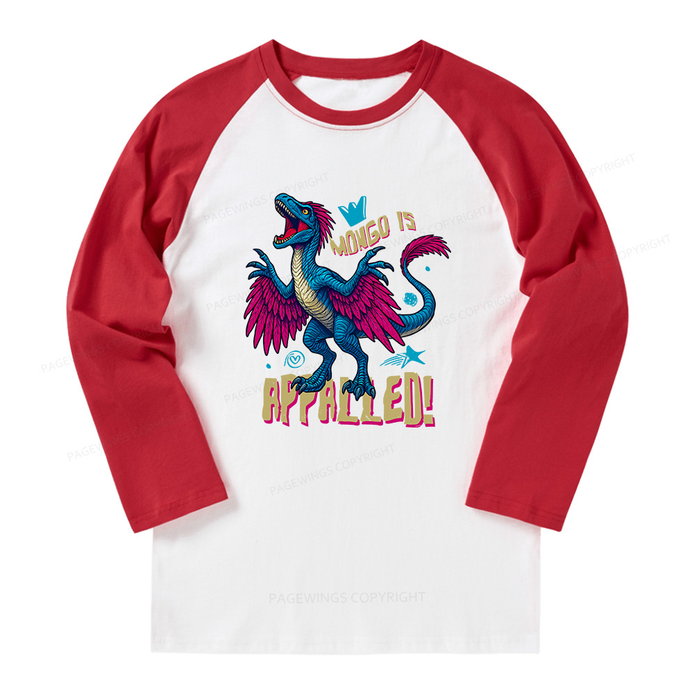Pagewings Mongo is Appalled Long Sleeve Raglan T-shirt