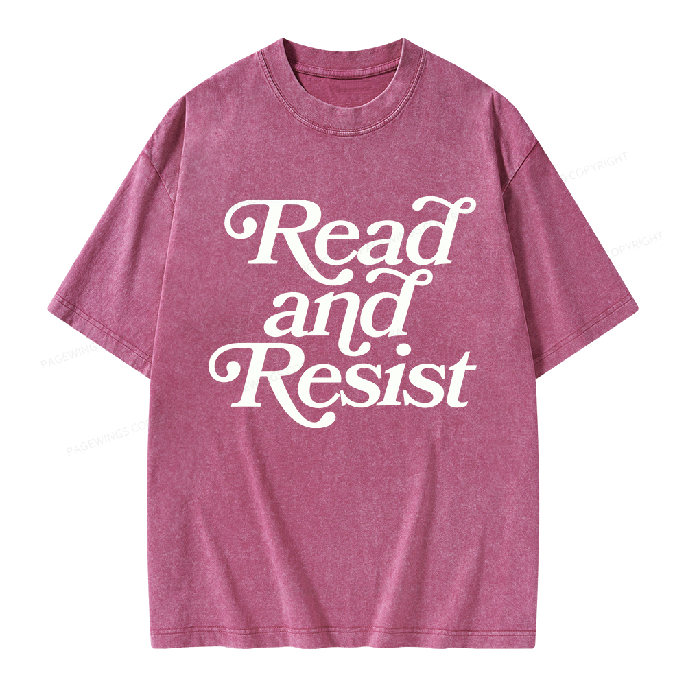 Pagewings Read and Resist  Unisex Washed T-shirt