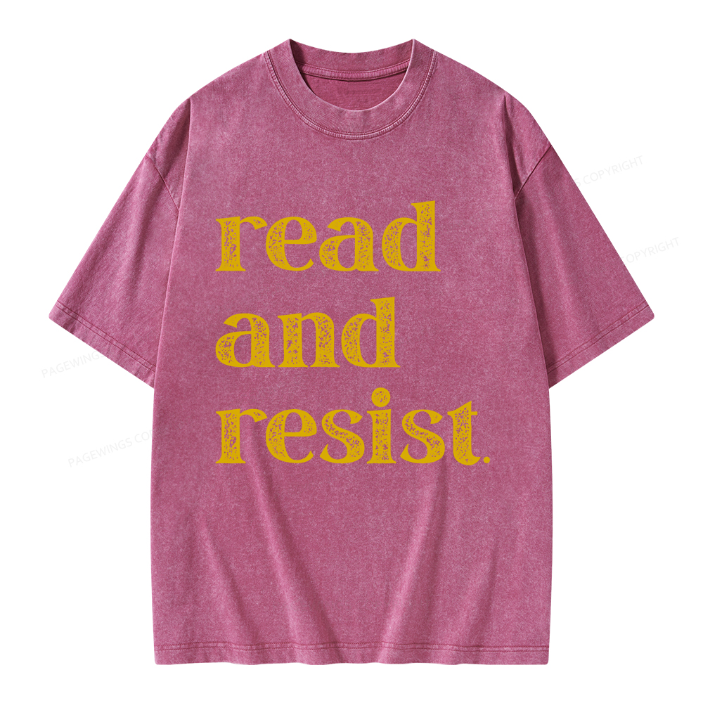 Pagewings Read And Resist Unisex Washed T-shirt