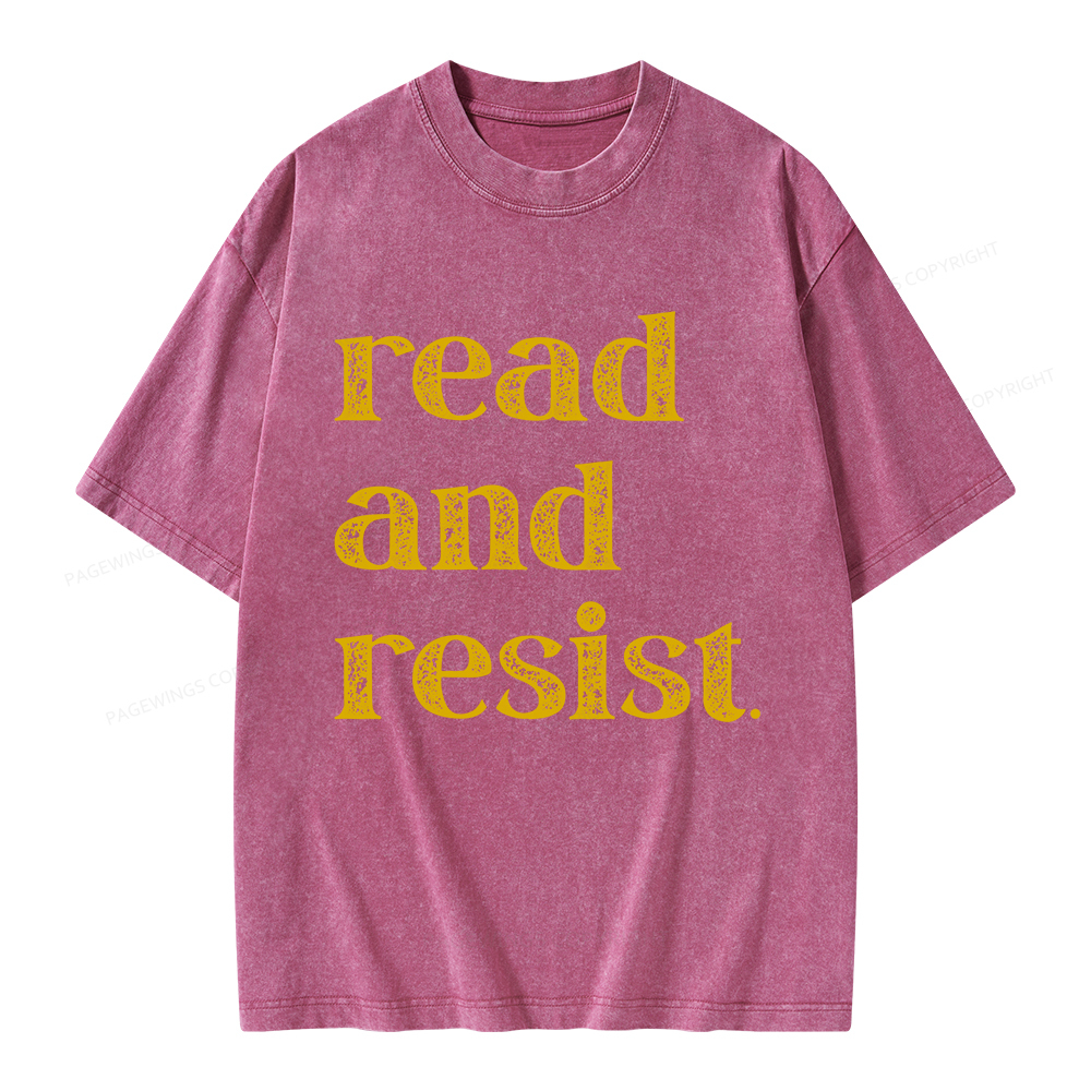 Pagewings Read And Resist Unisex Washed T-shirt