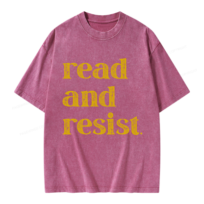 Pagewings Read And Resist Unisex Washed T-shirt