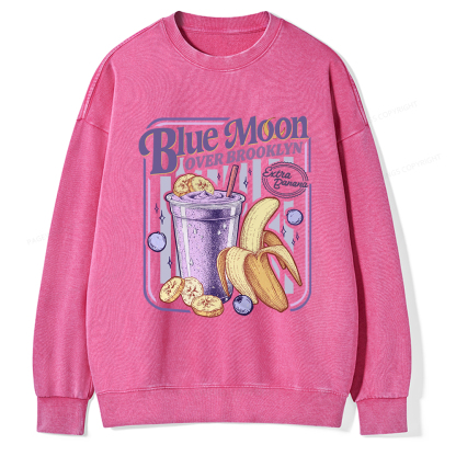 Pagewings Blue Moon Over Brooklyn Washed Sweatshirt