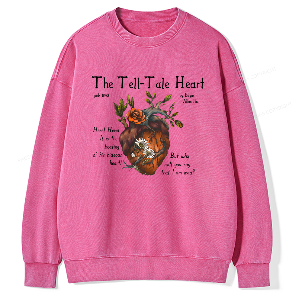Pagewings Tale Heart Washed Sweatshirt