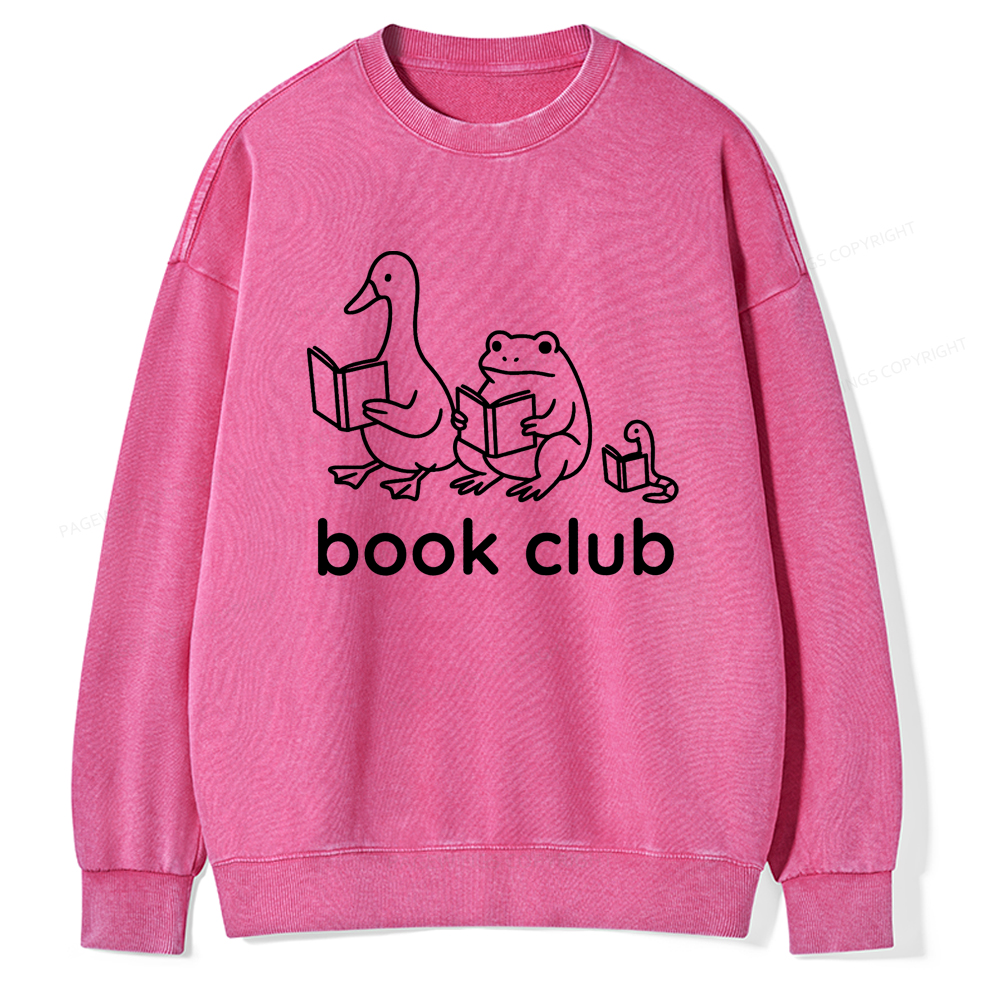 Pagewings Silly Goose Book Club Washed Sweatshirt