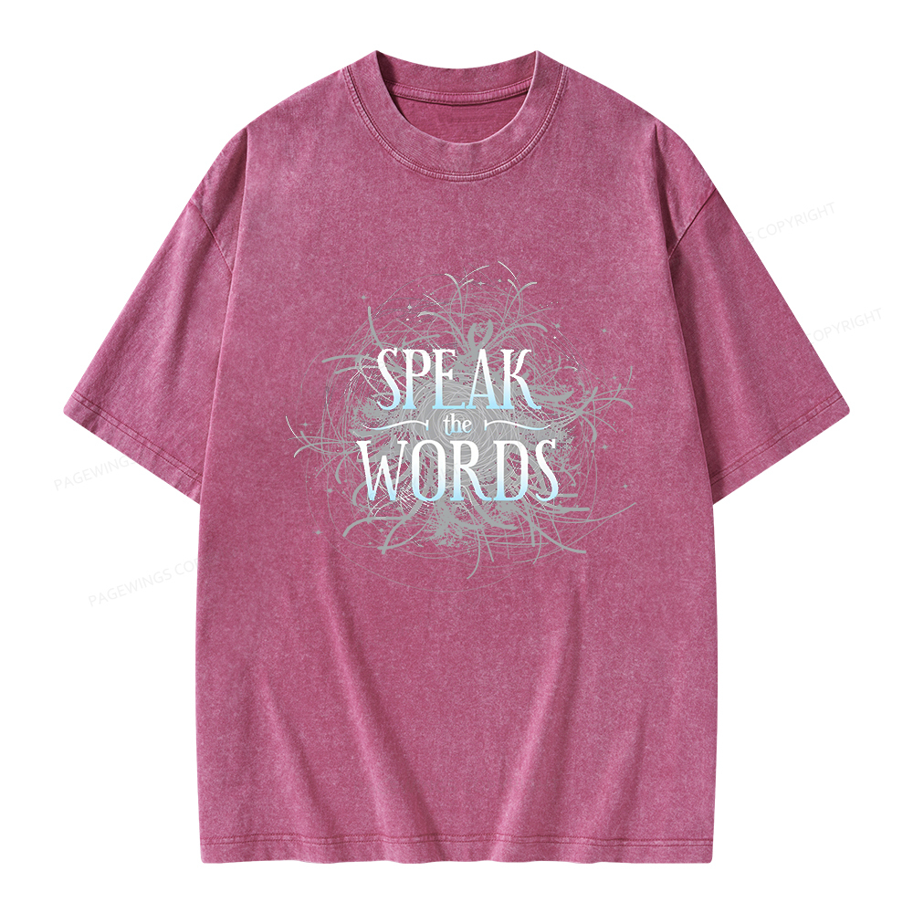Pagewings Speak The Words Unisex Washed T-shirt