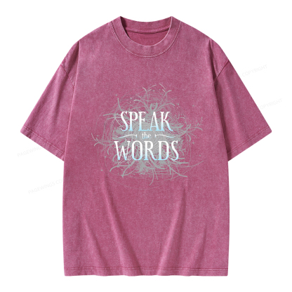Pagewings Speak The Words Unisex Washed T-shirt