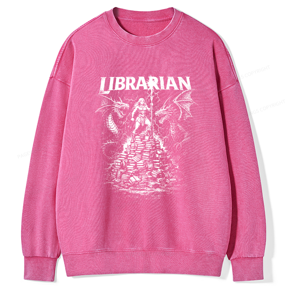 Pagewings Librarian Washed Sweatshirt