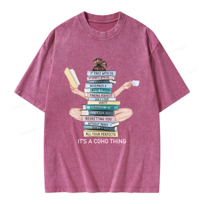 Pagewings Its a CoHo Thing Book Unisex Washed T-shirt