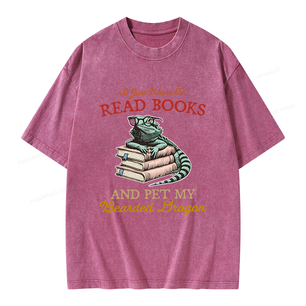 Pagewings I Just Want To Read Books Unisex Washed T-shirt