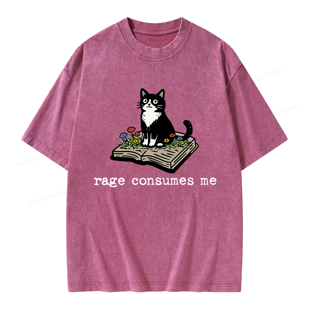 Pagewings Rage Consumes Me Unisex Washed T-shirt