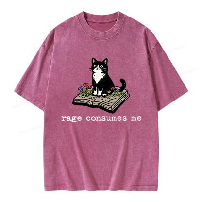Pagewings Rage Consumes Me Unisex Washed T-shirt