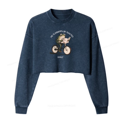 Pagewings Me Flabbers Be Gasted Daily Washed Crop Sweatshirt